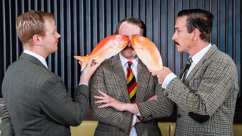 Basil faulty actors with fish props